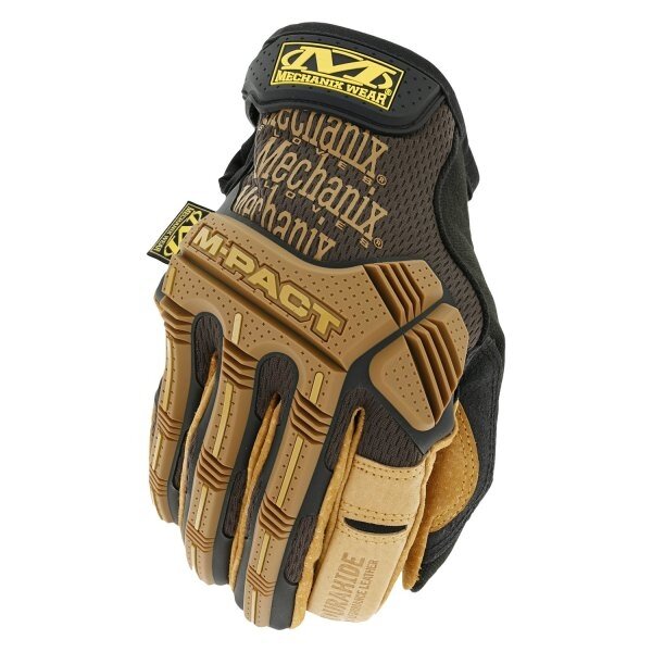 PirštinėsMechanix Durahide™ M-Pact® XL dydis. Velcro, TrekDry®, oda, delno, krumplių, pirštų apsauga, D30® apsauga nuo vibracijos