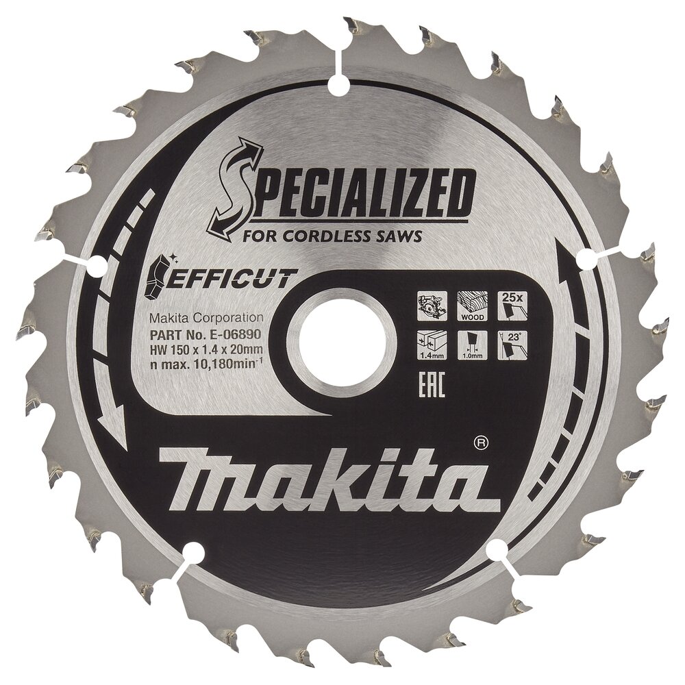 Pjovimo diskas Makita E-06890, 150X1.4X20mm, 23°, T25