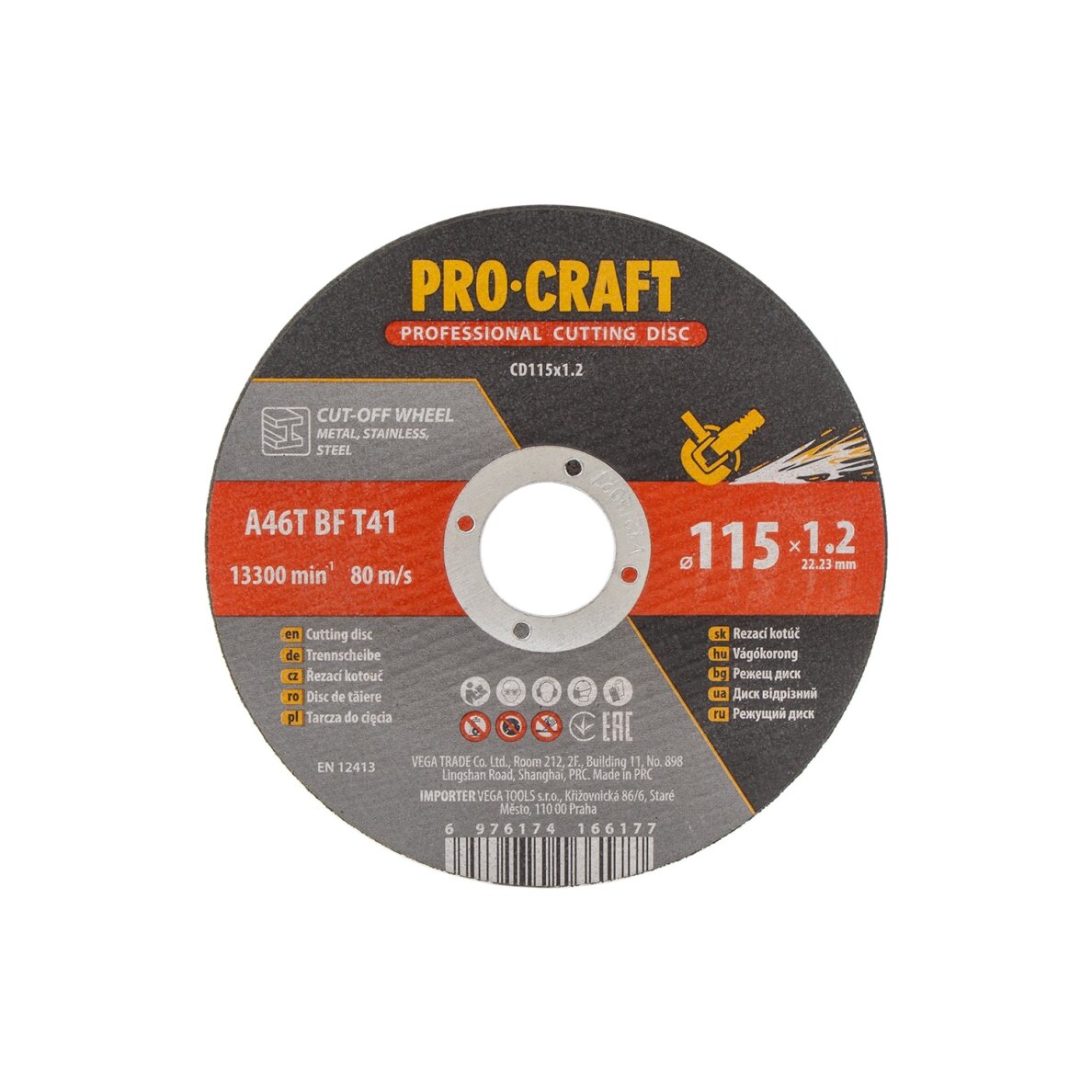 Pjovimo diskas „ProCraft CD115x1.2” 1 Pjovimo diskas „ProCraft CD115x1.2” 1