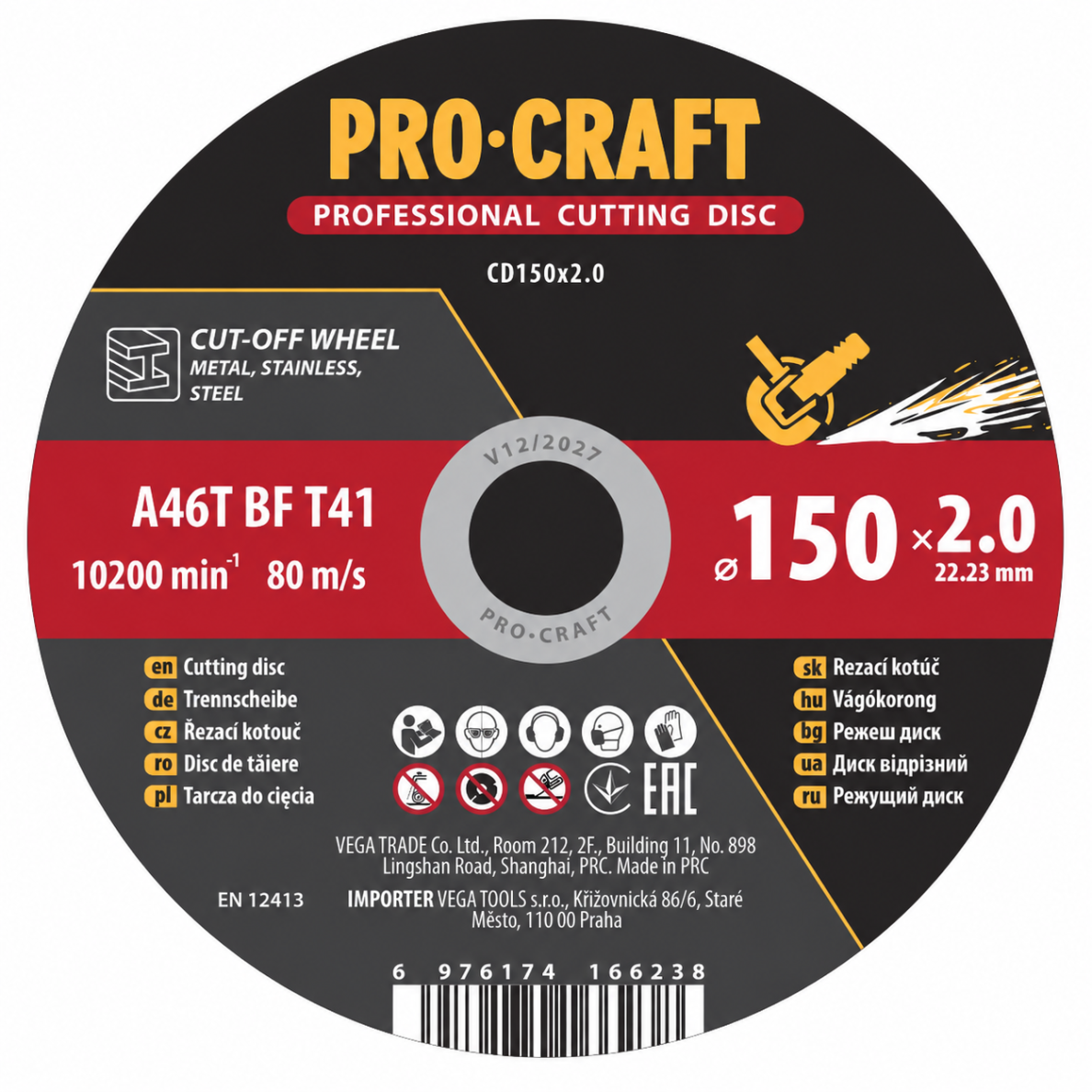 Pjovimo diskas „ProCraft CD150x2.0” Pjovimo diskas „ProCraft CD150x2.0”