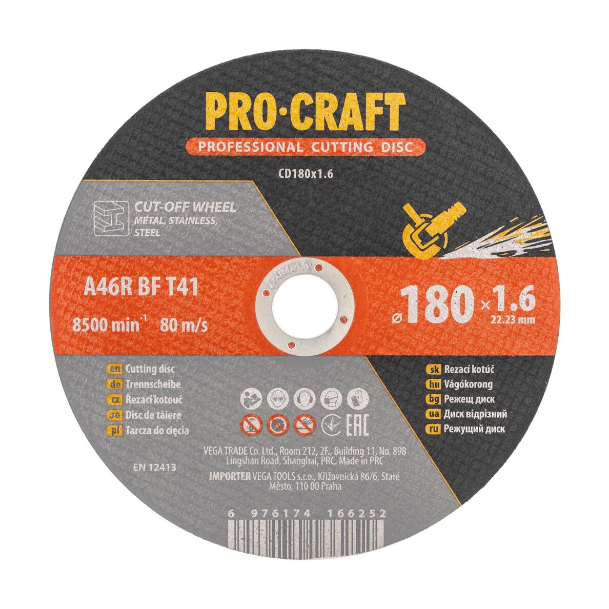 Pjovimo diskas „ProCraft CD180x1.6” 1 Pjovimo diskas „ProCraft CD180x1.6” 1