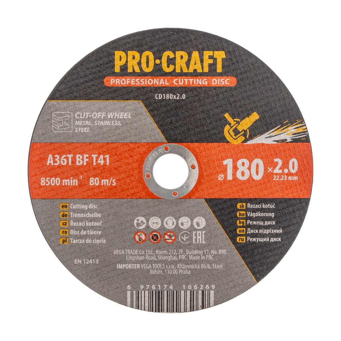 Pjovimo diskas „ProCraft CD180x2.0” 1 Pjovimo diskas „ProCraft CD180x2.0” 1
