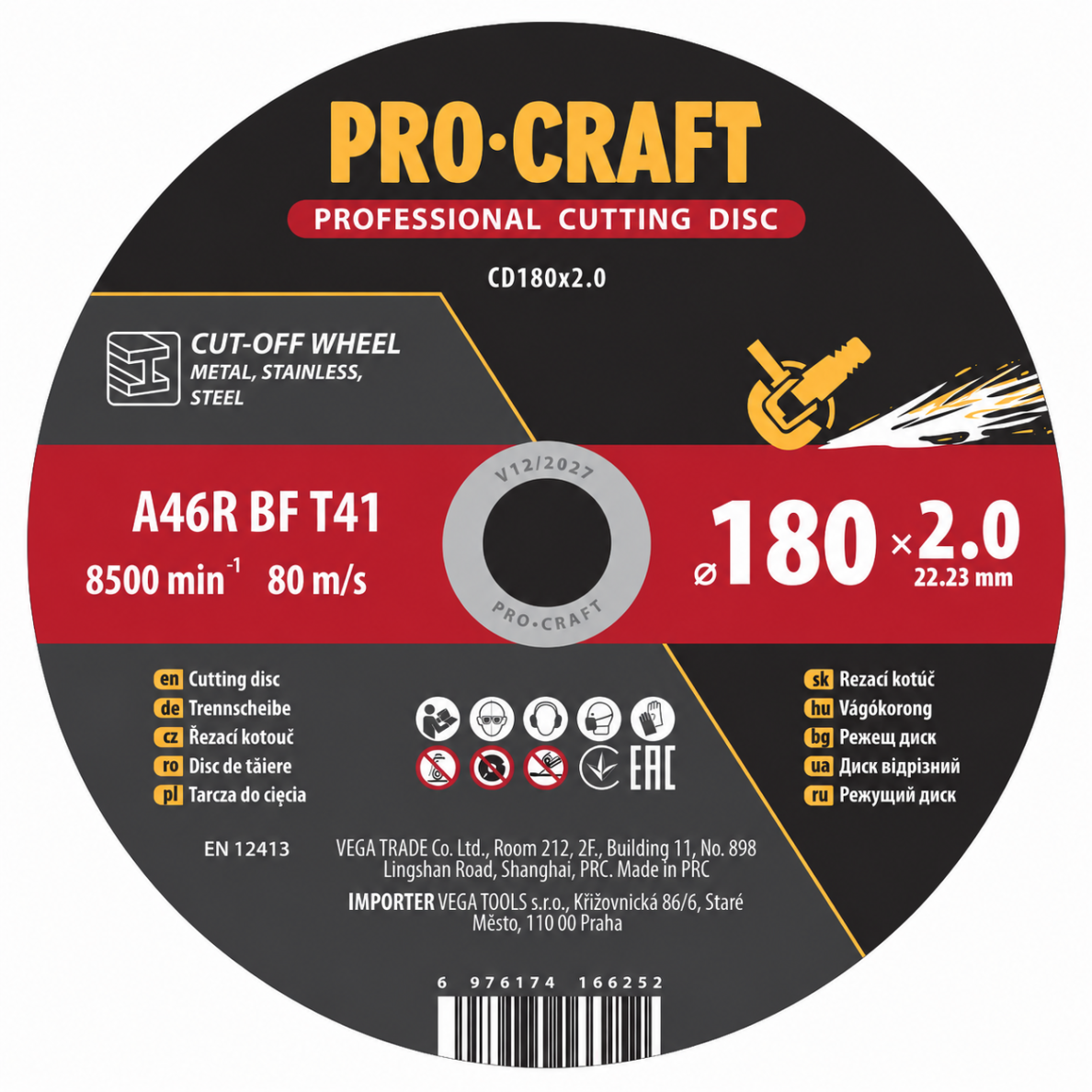 Pjovimo diskas „ProCraft CD180x2.0” Pjovimo diskas „ProCraft CD180x2.0”