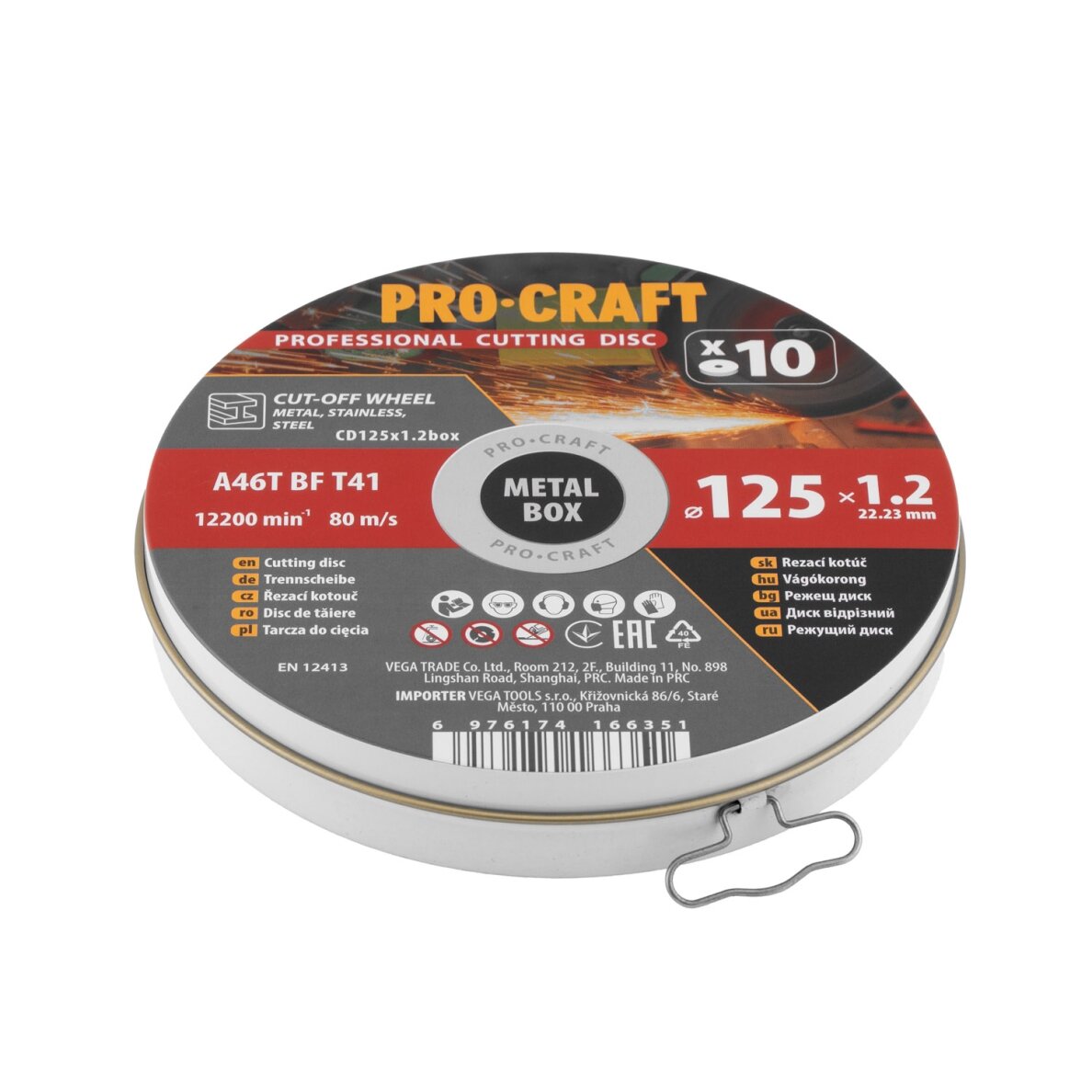 Pjovimo diskų rinkinys „ProCraft CD125x1.2b” 5 Pjovimo diskų rinkinys „ProCraft CD125x1.2b” 5