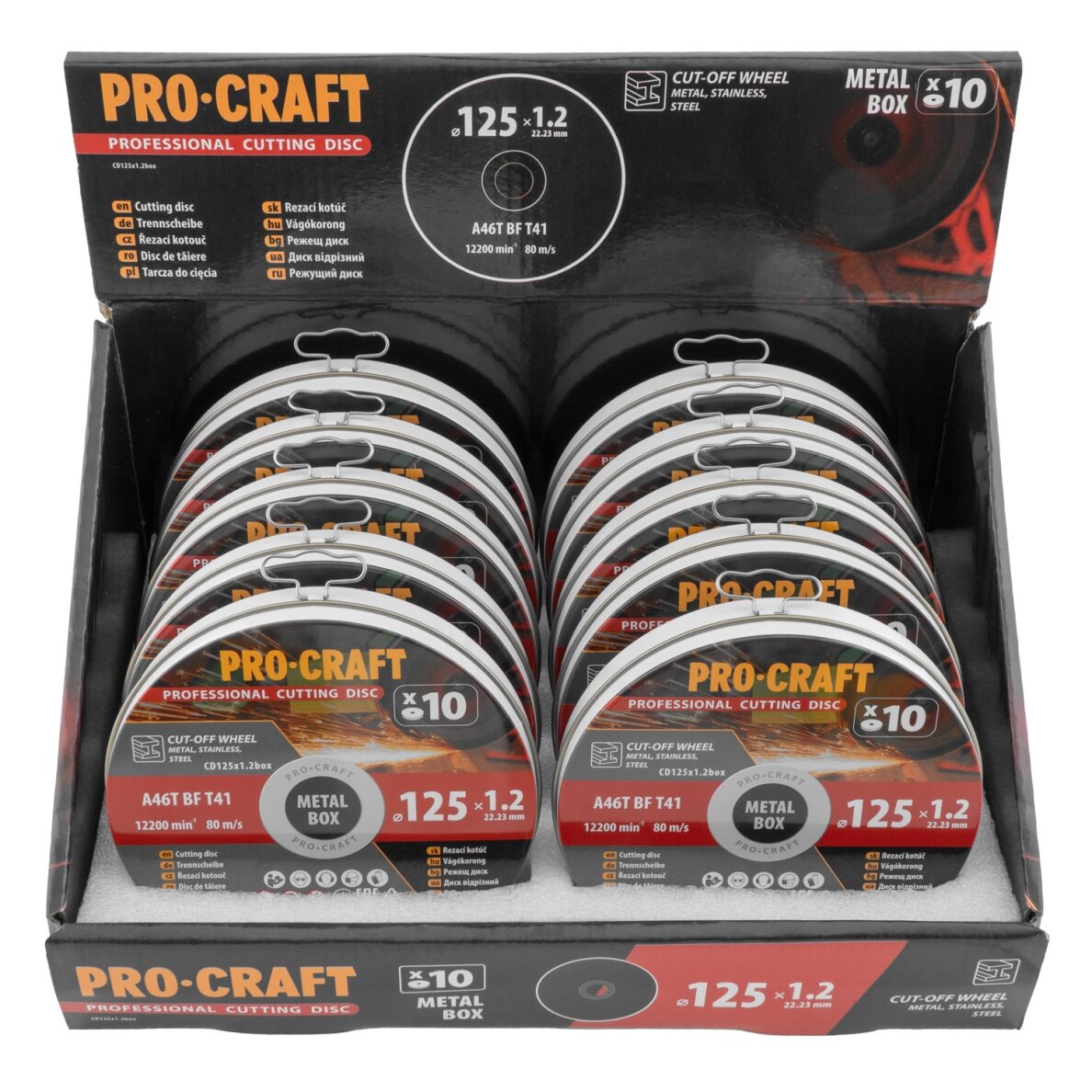 Pjovimo diskų rinkinys „ProCraft CD125x1.2b” 6 Pjovimo diskų rinkinys „ProCraft CD125x1.2b” 6