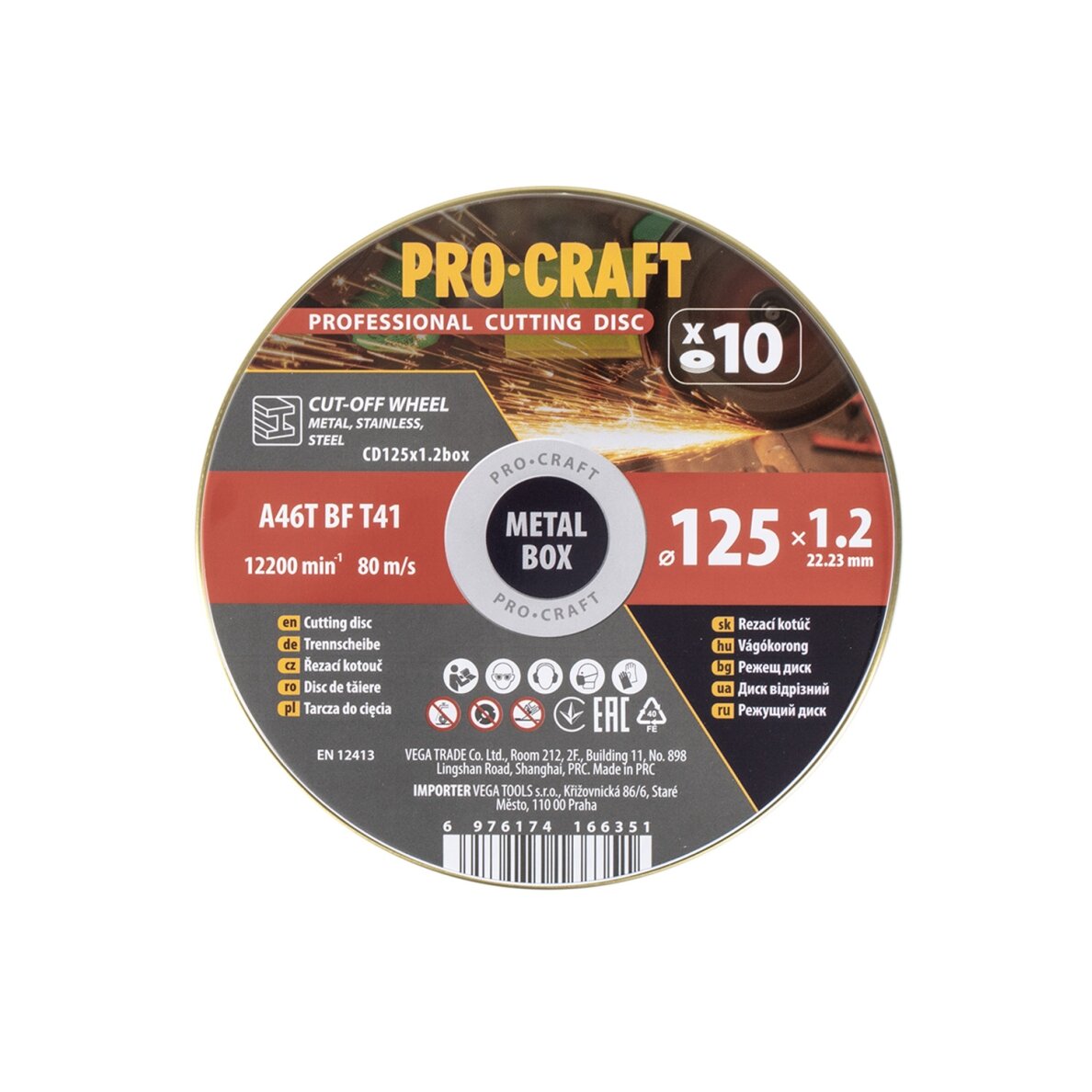Pjovimo diskų rinkinys „ProCraft CD125x1.2b” Pjovimo diskų rinkinys „ProCraft CD125x1.2b”