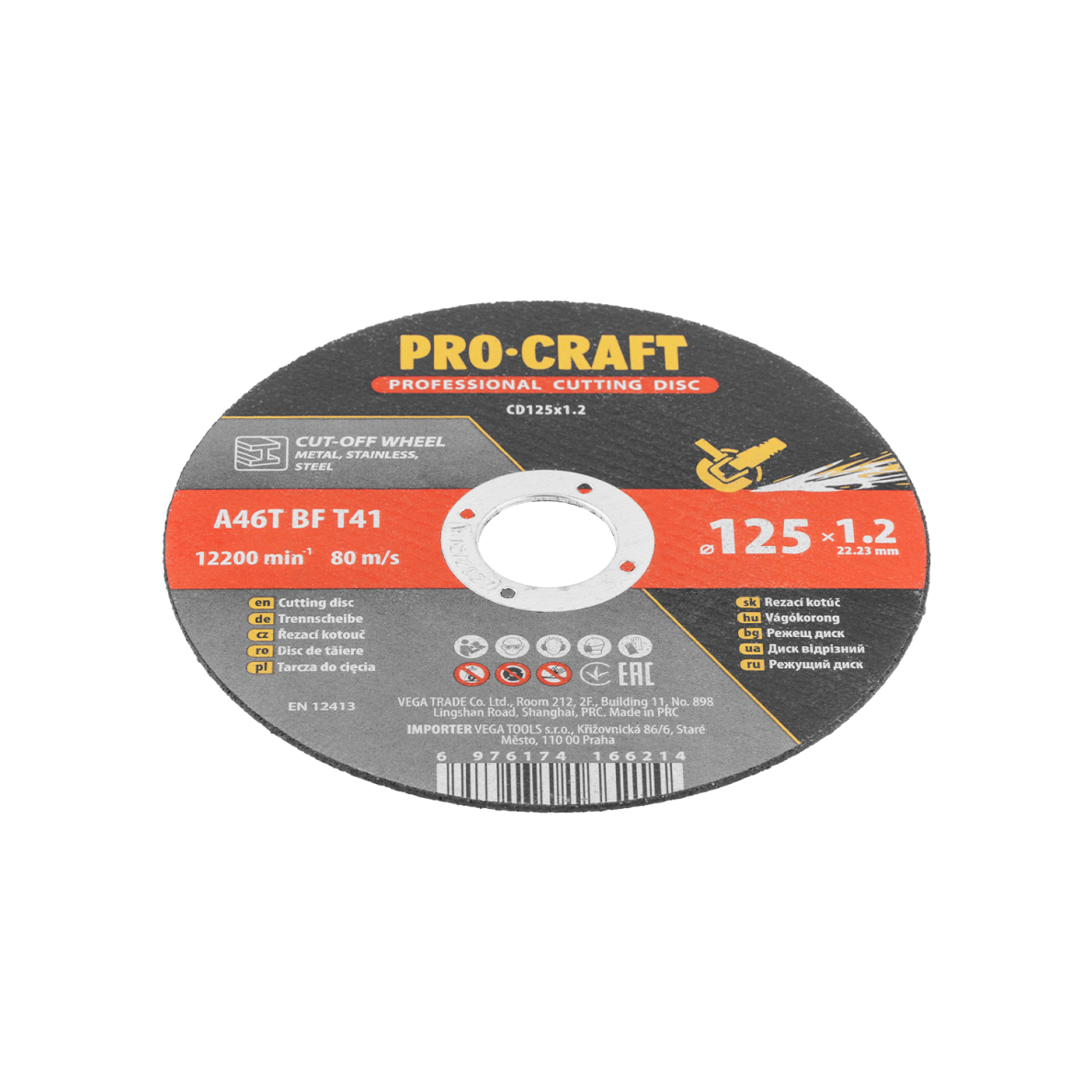 Pjovimo diskų rinkinys „ProCraft CD125x1.2b” 2 Pjovimo diskų rinkinys „ProCraft CD125x1.2b” 2