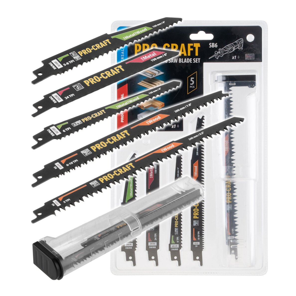 Pjūklo geležčių rinkinys „ProCraft SB6" Pjūklo geležčių rinkinys „ProCraft SB6"
