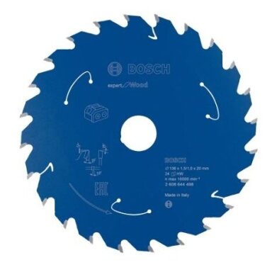 Pjovimo diskas Bosch Expert for Wood, 136x20x1.5/1x24T, 2608644498 Pjovimo diskas Bosch Expert for Wood, 136x20x1.5/1x24T, 2608644498