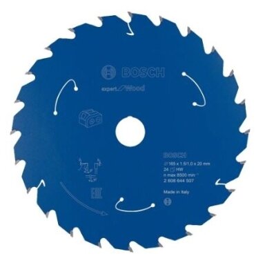 Pjovimo diskas Bosch Expert for Wood, 165x20x1.5/1x24T, 2608644507 Pjovimo diskas Bosch Expert for Wood, 165x20x1.5/1x24T, 2608644507