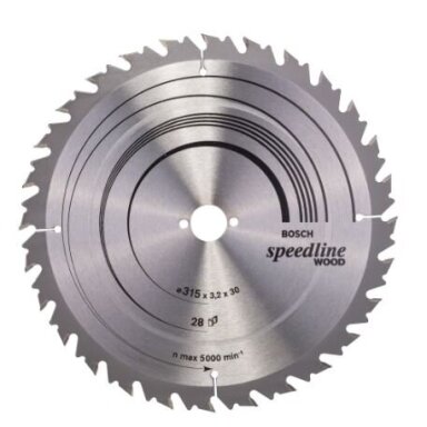 Pjovimo diskas medienai Bosch SPEEDLINE WOOD, 315x30, 2608640682 Pjovimo diskas medienai Bosch SPEEDLINE WOOD, 315x30, 2608640682