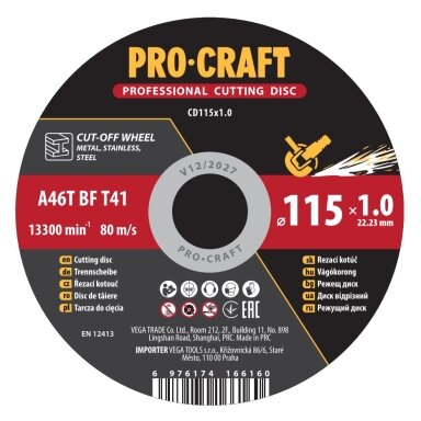 Pjovimo diskas „ProCraft CD115x1.0”