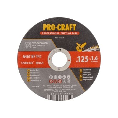 Pjovimo diskas „ProCraft CD125x1.6”