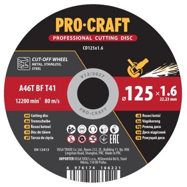 Pjovimo diskas „ProCraft CD125x1.6”