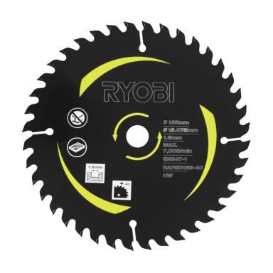 Pjovimo diskas Ryobi RAPSB165-40, 165 mm Pjovimo diskas Ryobi RAPSB165-40, 165 mm