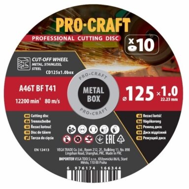 Pjovimo diskų rinkinys „ProCraft CD125x1.0b”