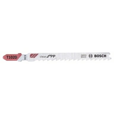 Pjūkleliai siaurapjūkliui Bosch T-102 D, 5 vnt., 2608667444 Pjūkleliai siaurapjūkliui Bosch T-102 D, 5 vnt., 2608667444