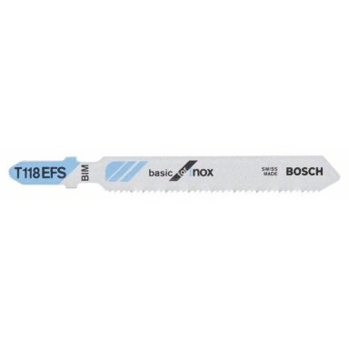 Pjūkleliai siaurapjūkliui Bosch T 118 EFS, 5 vnt., 2608636497 Pjūkleliai siaurapjūkliui Bosch T 118 EFS, 5 vnt., 2608636497