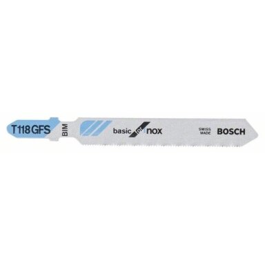 Pjūkleliai siaurapjūkliui Bosch T 118 GFS, 5 vnt., 2608636496 Pjūkleliai siaurapjūkliui Bosch T 118 GFS, 5 vnt., 2608636496