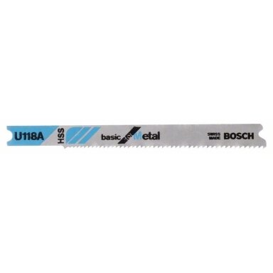 Pjūkleliai siaurapjūkliui Bosch U 118 A, 3 vnt., 2608631511 Pjūkleliai siaurapjūkliui Bosch U 118 A, 3 vnt., 2608631511