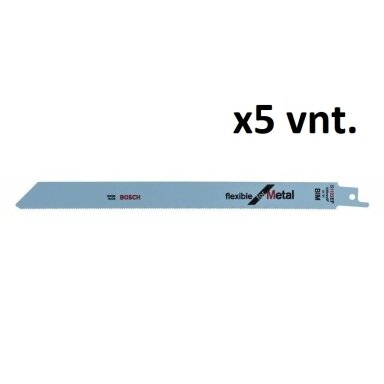 Pjūkleliai tiesiniam pjūklui Bosch S 1122 EF, 5 vnt., 2608656020 Pjūkleliai tiesiniam pjūklui Bosch S 1122 EF, 5 vnt., 2608656020