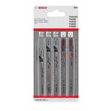 Pjūklelių komplektas Bosch, 5 vnt., 2608667858 Pjūklelių komplektas Bosch, 5 vnt., 2608667858