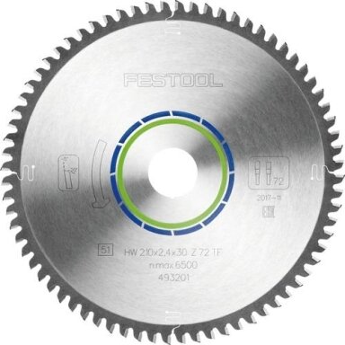 Pjūklo diskas HW 210x2,4x30 TF72 ALUMINIUM/PLASTICS