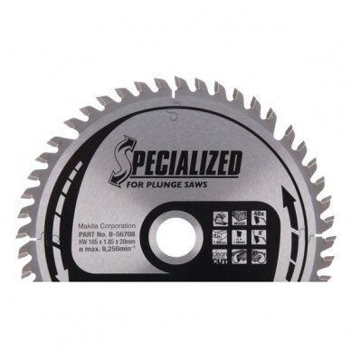 Pjovimo diskas 165x20x2,2mm 48T 8° Makita B-56708, SP6000 Pjovimo diskas 165x20x2,2mm 48T 8° Makita B-56708, SP6000