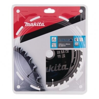Pjovimo diskas 250x30x2,3mm 32T 5° 2704/LS/LH/LF Makita B-08919 Pjovimo diskas 250x30x2,3mm 32T 5° 2704/LS/LH/LF Makita B-08919