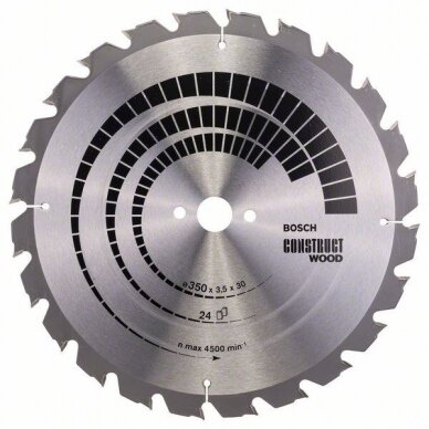 Pjovimo diskas medienai Bosch CONSTRUCT WOOD, 350x30 mm, 2608640692 Pjovimo diskas medienai Bosch CONSTRUCT WOOD, 350x30 mm, 2608640692