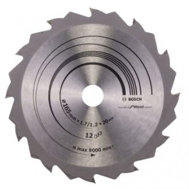 Pjovimo diskas medienai Bosch SPEEDLINE WOOD, 165x20/16mm, 2608642600 Pjovimo diskas medienai Bosch SPEEDLINE WOOD, 165x20/16mm, 2608642600