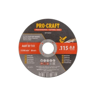 Pjovimo diskas „ProCraft CD115x0.8” 1 Pjovimo diskas „ProCraft CD115x0.8” 1