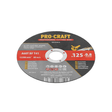 Pjovimo diskas „ProCraft CD125x0.8” 2 Pjovimo diskas „ProCraft CD125x0.8” 2