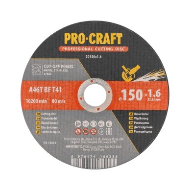 Pjovimo diskas „ProCraft CD150x1.6” 1 Pjovimo diskas „ProCraft CD150x1.6” 1