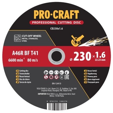 Pjovimo diskas „ProCraft CD230x1.6" Pjovimo diskas „ProCraft CD230x1.6"