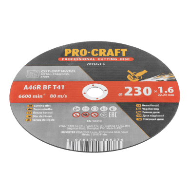 Pjovimo diskas „ProCraft CD230x1.6" 2 Pjovimo diskas „ProCraft CD230x1.6" 2