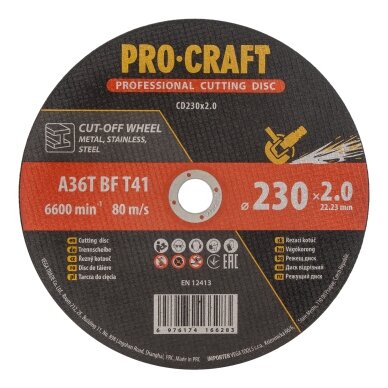 Pjovimo diskas „ProCraft CD230x2.0" 1 Pjovimo diskas „ProCraft CD230x2.0" 1