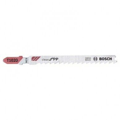 Pjūkleliai siaurapjūkliui Bosch T-102 D, 5 vnt., 2608667444 Pjūkleliai siaurapjūkliui Bosch T-102 D, 5 vnt., 2608667444