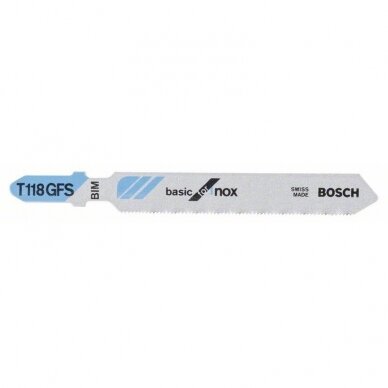 Pjūkleliai siaurapjūkliui Bosch T 118 GFS, 5 vnt., 2608636496 Pjūkleliai siaurapjūkliui Bosch T 118 GFS, 5 vnt., 2608636496