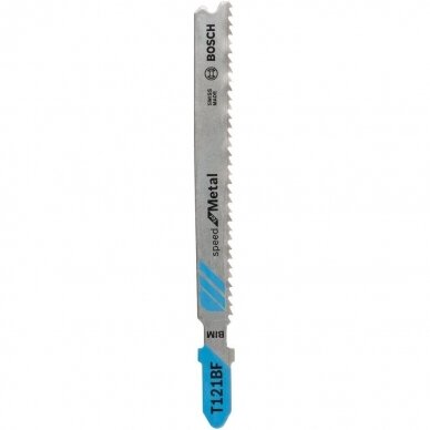 Pjūkleliai siaurapjūkliui Bosch T 121 BF Speed for Metal, 5 vnt., 2608636702 Pjūkleliai siaurapjūkliui Bosch T 121 BF Speed for Metal, 5 vnt., 2608636702