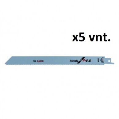 Pjūkleliai tiesiniam pjūklui Bosch S 1122 EF, 5 vnt., 2608656020 Pjūkleliai tiesiniam pjūklui Bosch S 1122 EF, 5 vnt., 2608656020