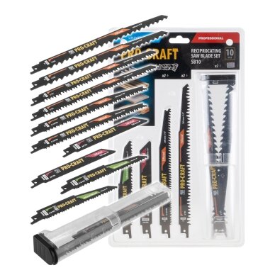 Pjūklo geležčių rinkinys „ProCraft SB10" Pjūklo geležčių rinkinys „ProCraft SB10"