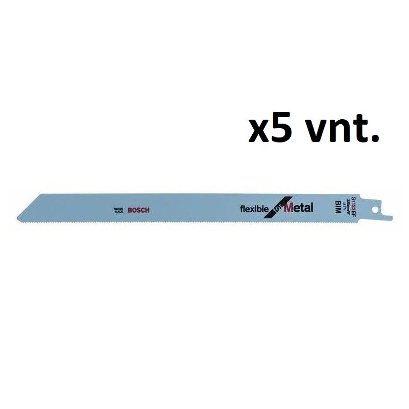 Pjūkleliai tiesiniam pjūklui Bosch S 1122 EF, 5 vnt., 2608656020 Pjūkleliai tiesiniam pjūklui Bosch S 1122 EF, 5 vnt., 2608656020