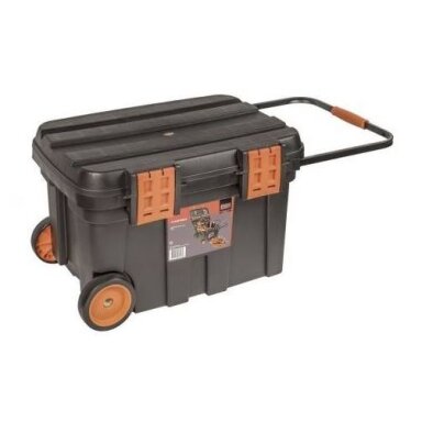 Plastikinė įrankių dėžė ant ratukų PTBW67 675x472x416mm 78L Plastikinė įrankių dėžė ant ratukų PTBW67 675x472x416mm 78L