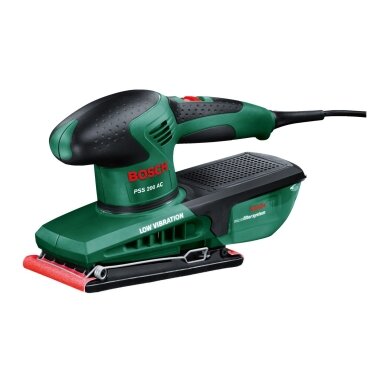 Plokštuminis šlifuoklis Bosch PSS 200 AC, 200 W, 0603340100 Plokštuminis šlifuoklis Bosch PSS 200 AC, 200 W, 0603340100