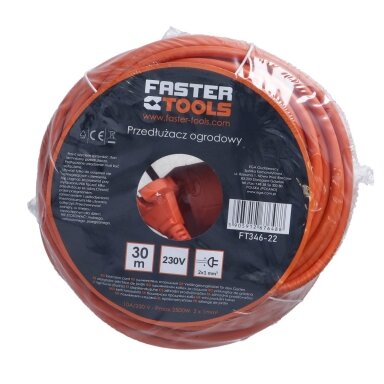 Prailgintojas elektros 2x1,0mm² sodui Faster Tools | 10m Prailgintojas elektros 2x1,0mm² sodui Faster Tools | 10m