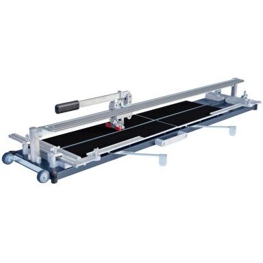 Prietaisas glazūruotoms plytelėms pjaustyti KAUFMANN TOPLINE PRO | su ratukais transportavimui ir su dvigubu matavimo kampu, 1250 mm