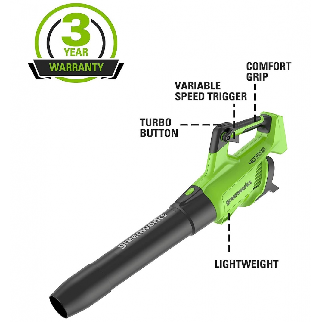 Greenworks G40ABII PŪSTUVAS 40V (40V be akumuliatorių ir kroviklio) 5