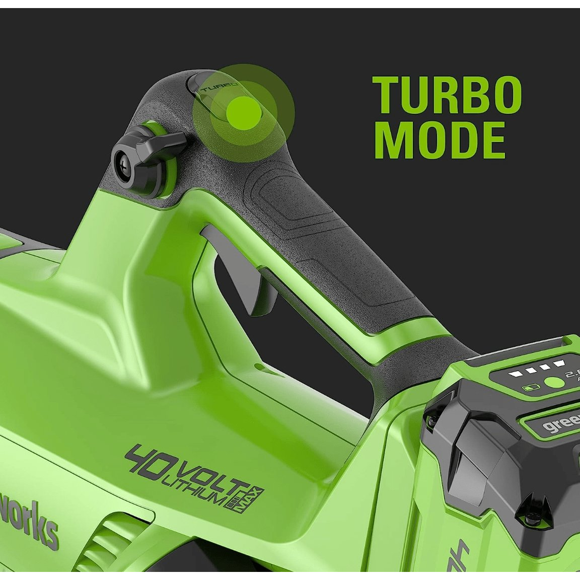 Greenworks G40ABII PŪSTUVAS 40V (40V be akumuliatorių ir kroviklio) 6