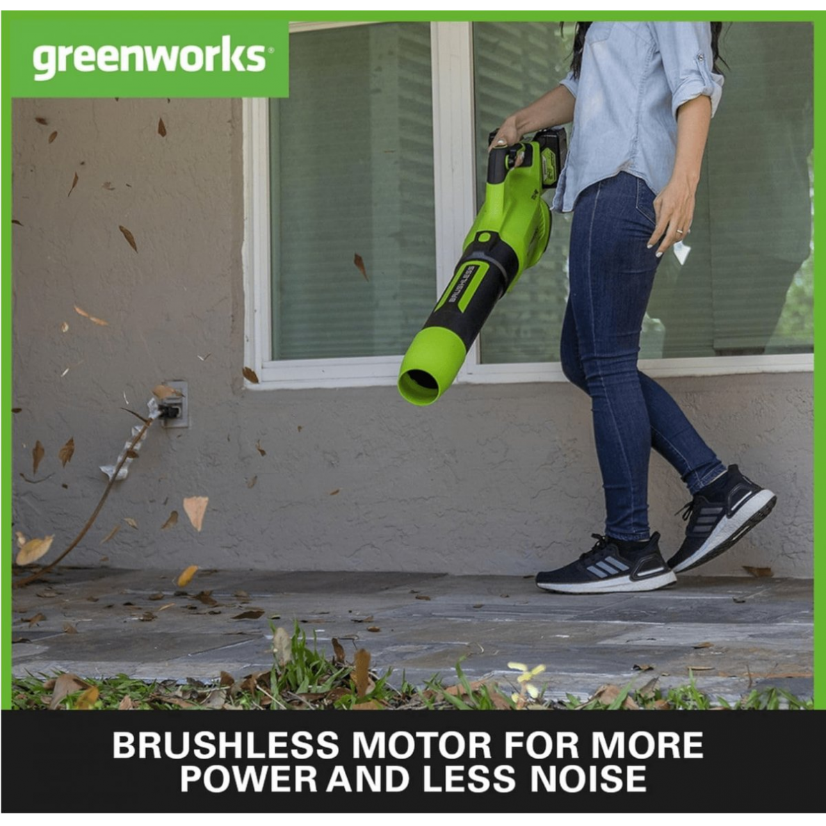Greenworks GD24X2AB PŪSTUVAS (48V(2X24V) komplekte 2x 2 ah akumuliatoriai ir dvigubas kroviklis) 2
